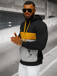 Bluza z kapturem męska czarna OZONEE JS/8B1320/3