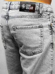 Spodnie jeansowe joggery męskie szare OZONEE DO/6108