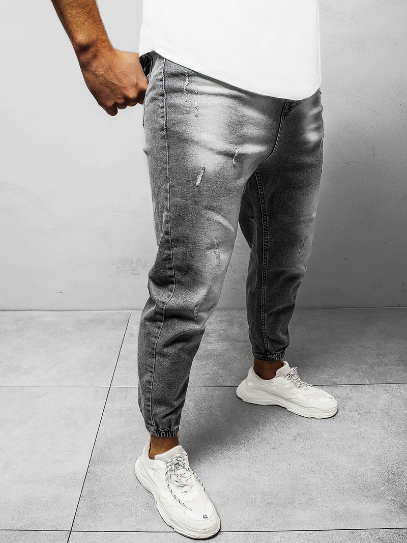 Spodnie jeansowe męskie szare OZONEE DP/743Z