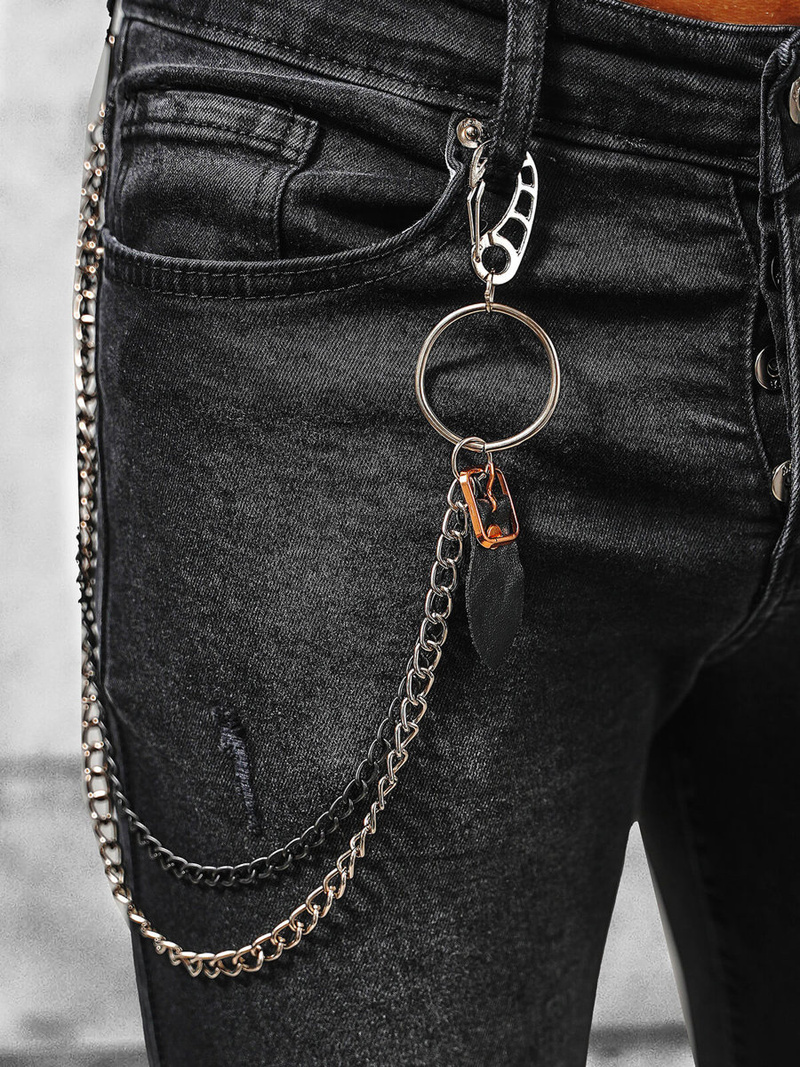 Spodnie jeansowe męskie czarne OZONEE O/260SPZ