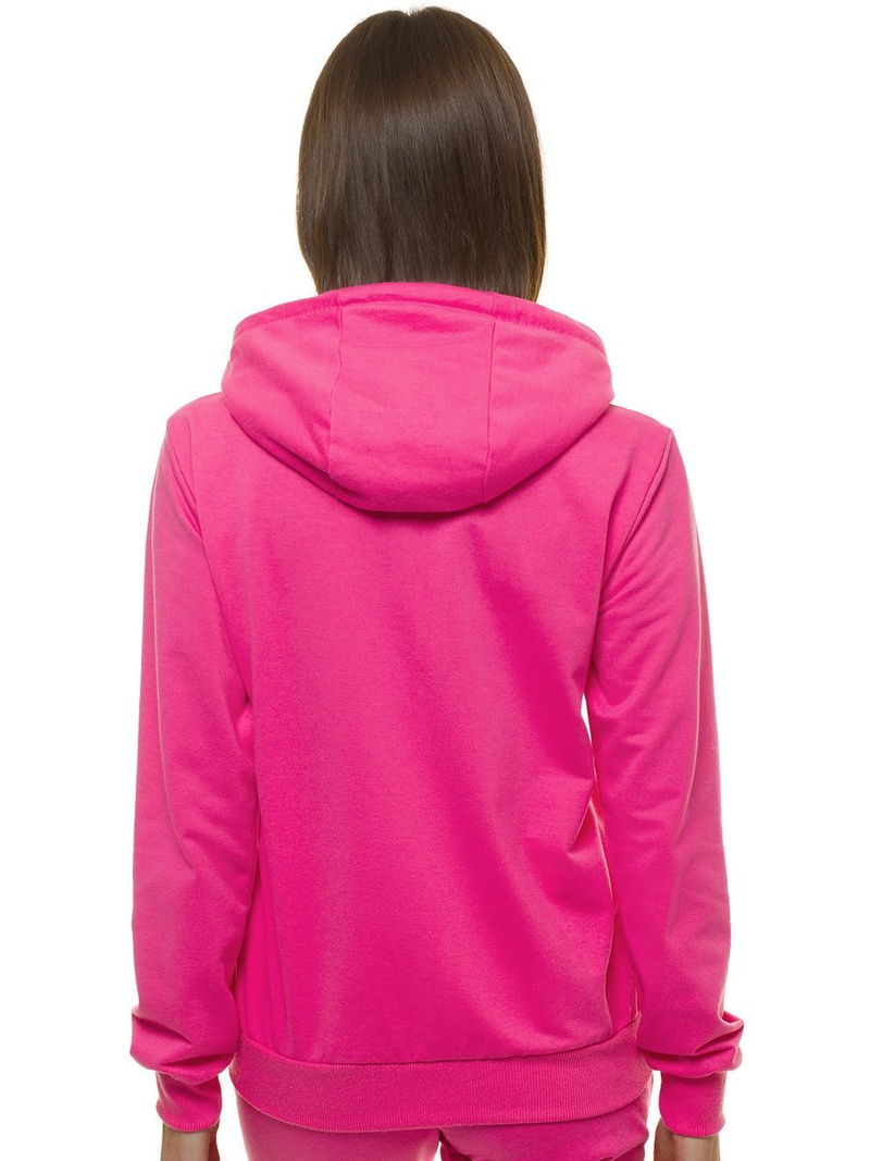 Bluza damska rozpinana z kapturem ciemno-różowa OZONEE JS/68B20003/19