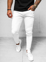 Spodnie jeansowe męskie białe OZONEE O/E7887W