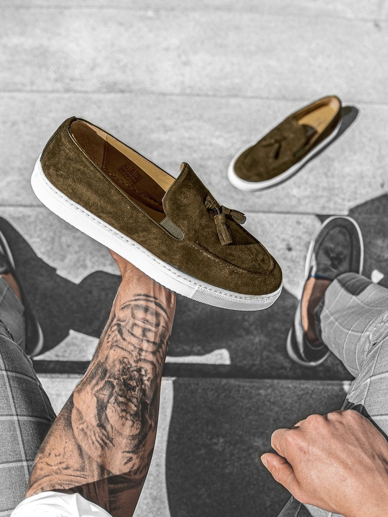 Чоловіче взуття снікерси Slip On Хакi TAM/475