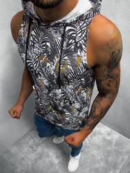 Майка чоловіча Бiло-Чорна OZONEE O/BL313Z