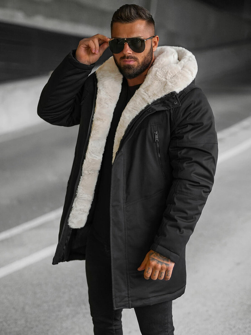 Kurtka zimowa męska czarna OZONEE JS/22M315/392Z