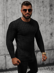 Sweter męski czarny OZONEE NB/MM6021/4Z