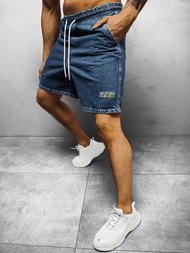 Spodenki męskie jeansowe ciemnoniebieskie OZONEE DR/17103