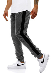 Штани спортивні чоловічі Темно-сіро-Чорні OZONEE JS/JZ11006