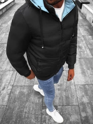 Kurtka zimowa męska dwustronna jasno-niebiesko/granatowa OZONEE JS/M760/105