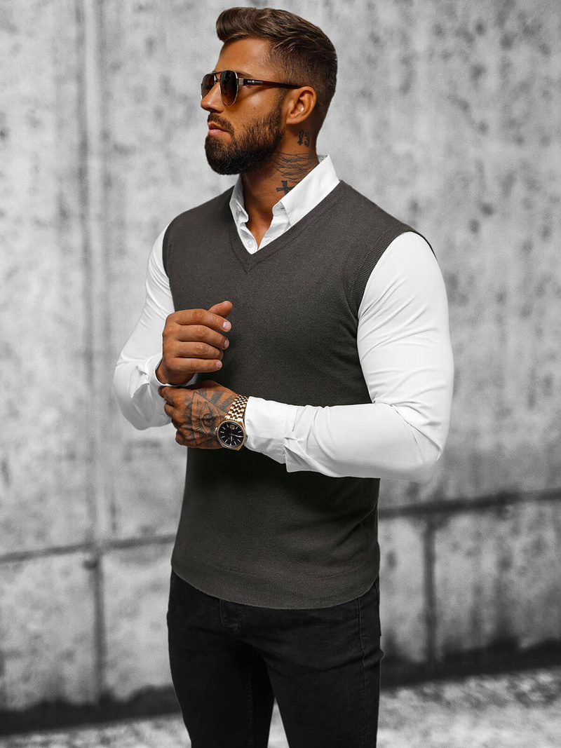 Светр чоловічій Графітові OZONEE NB/MM6005/3Z