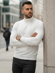 Sweter męski półgolf biały OZONEE V/V24503