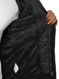 Płaszcz męski czarny OZONEE JS/79M3137Z