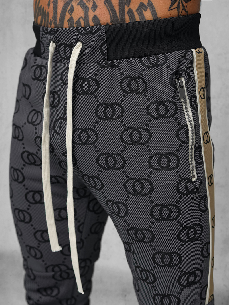 Спортивний костюм чоловічій чорний OZONEE O/FF5053AB