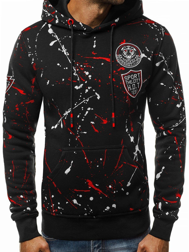 Bluza męska czarna OZONEE JS/DD275Z