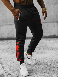 Spodnie dresowe męskie czarne OZONEE JS/K10237Z