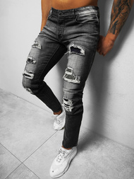 Spodnie jeansowe męskie czarne OZONEE NB/MP0072N