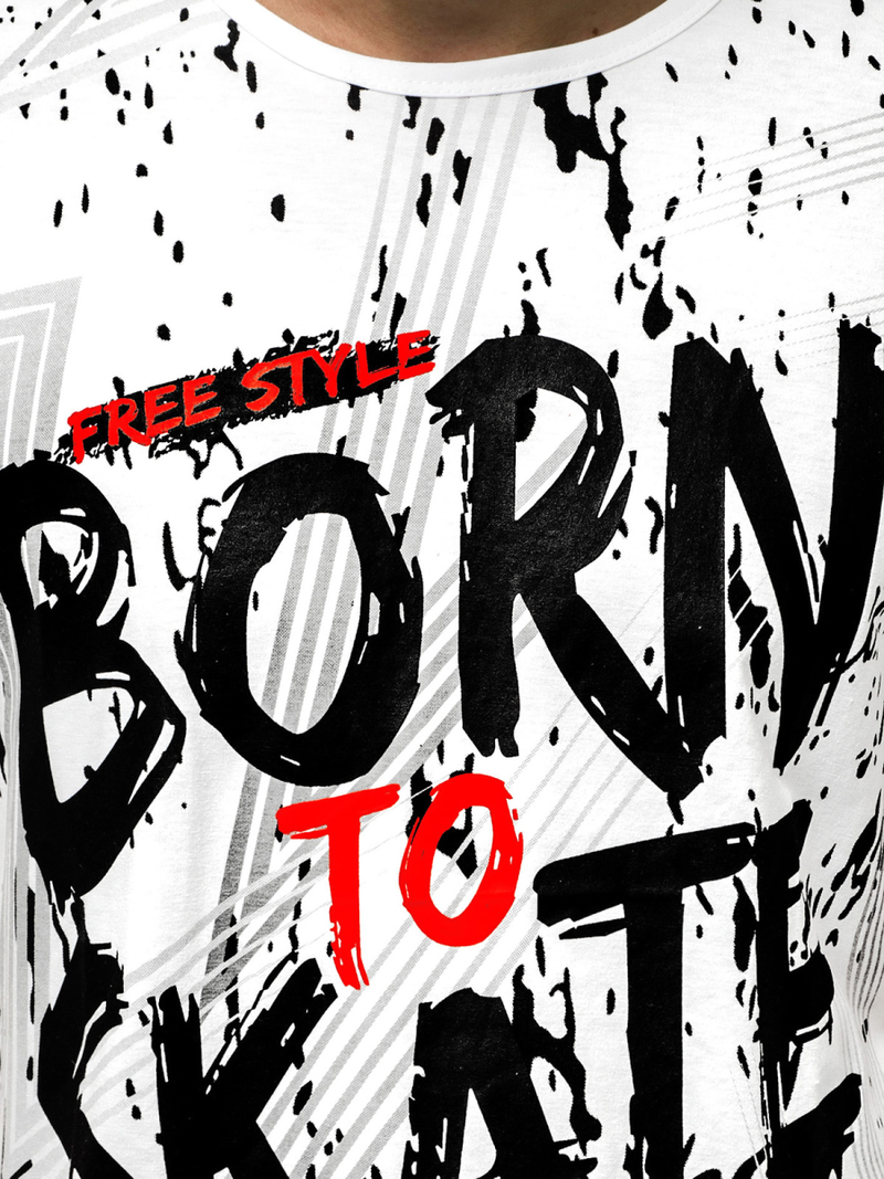 T-Shirt męski biały OZONEE JS/KS1989