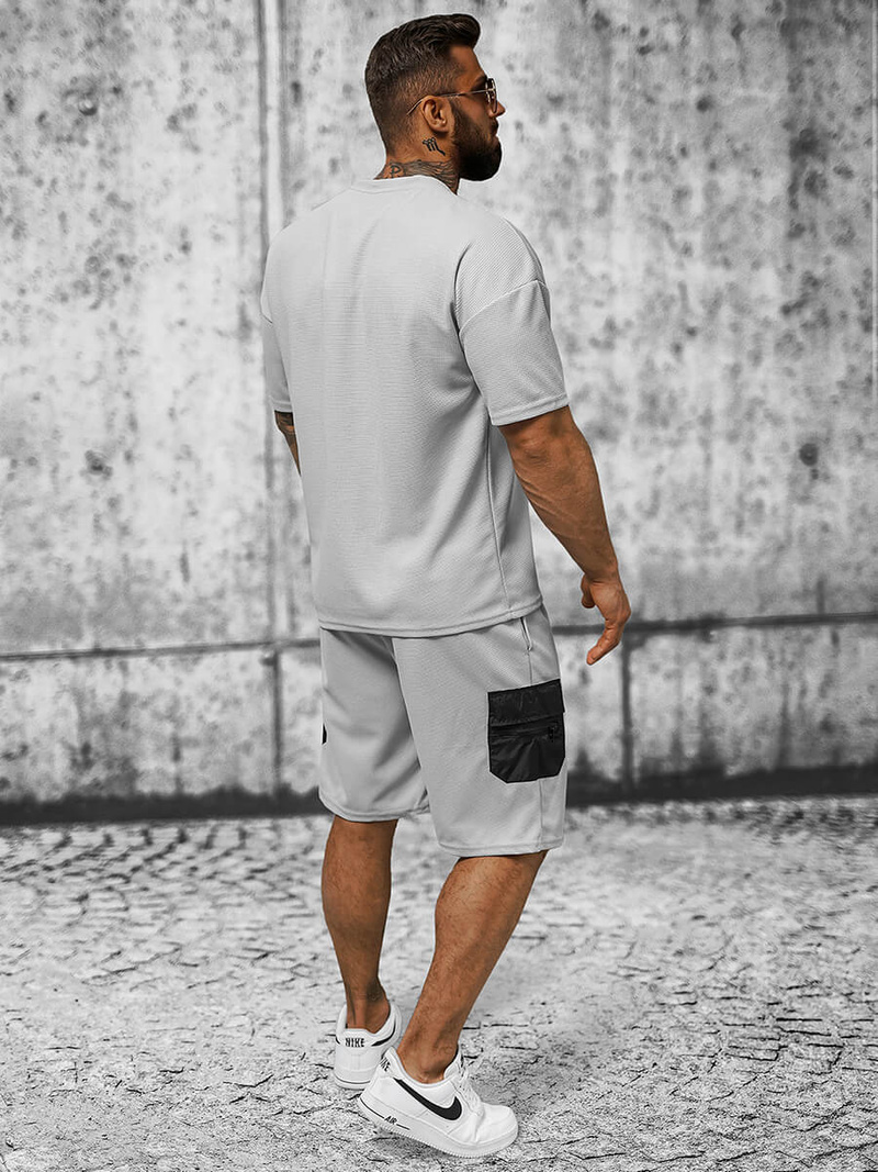 Чоловічий Cпортивний Kомплект Сiрий OZONEE JS/8C1132/2