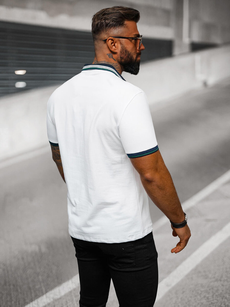 Футболка Поло Чоловіча Бiла OZONEE O/DA729