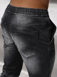 Spodnie jeansowe joggery męskie czarne OZONEE NB/MP0115N