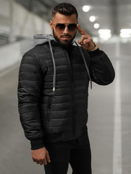 Kurtka męska pikowana czarna OZONEE JS/8M985/392