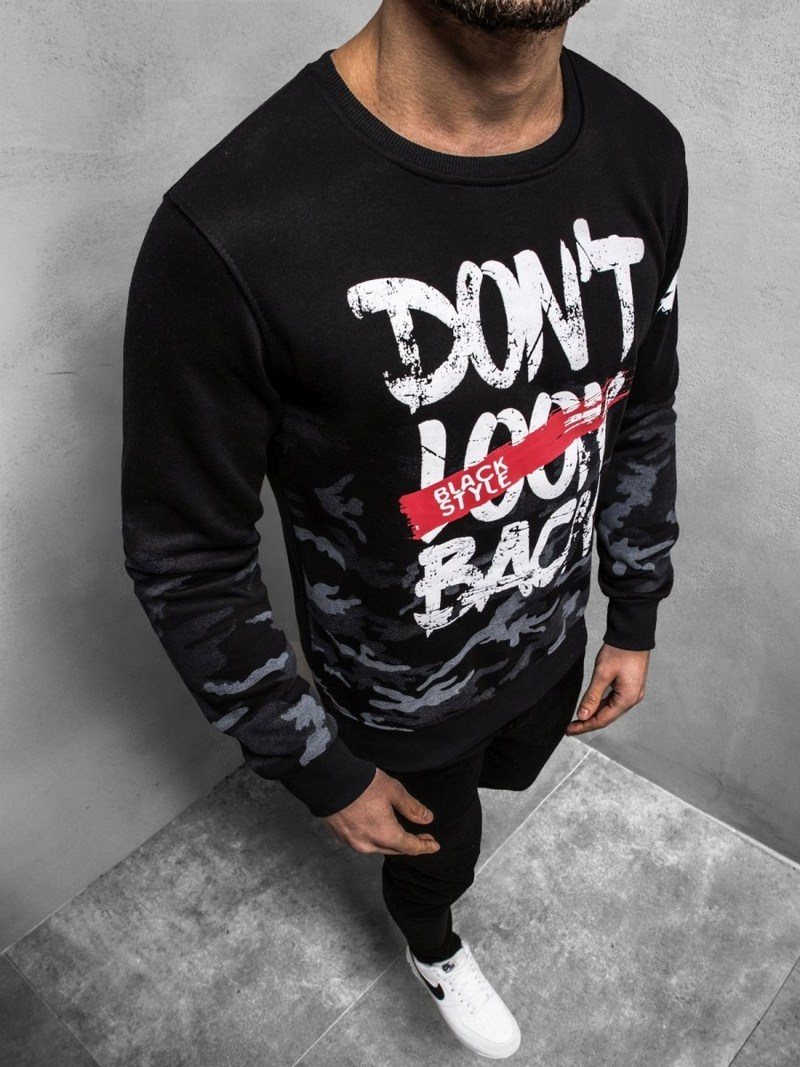 OZONEE js/dd219z bluza męska czarna