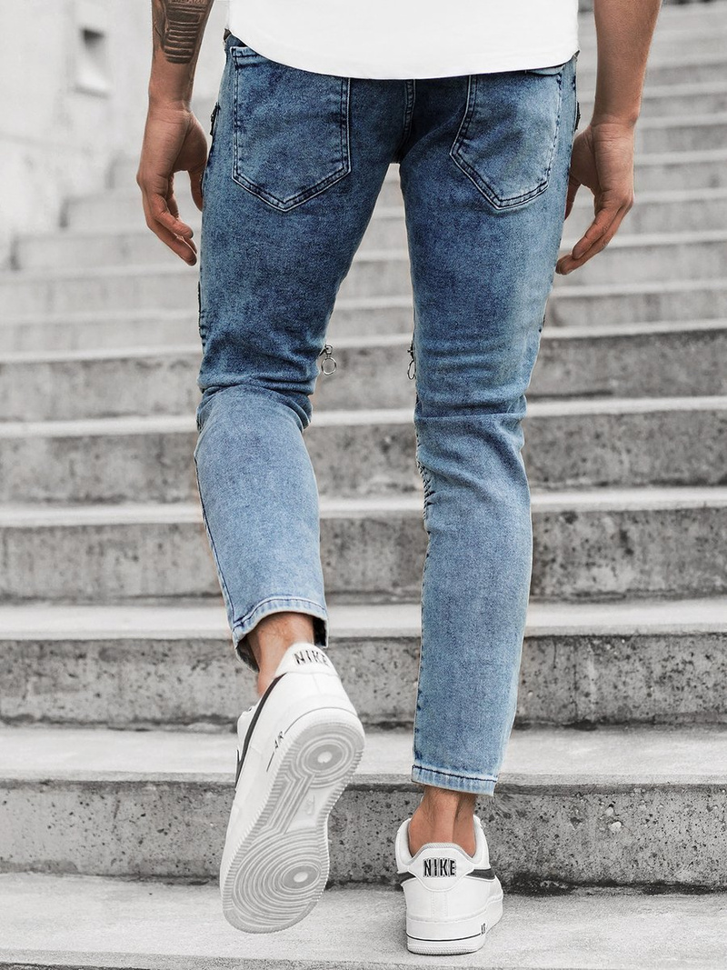 Spodnie męskie jeans niebieskie OZONEE O/B5244
