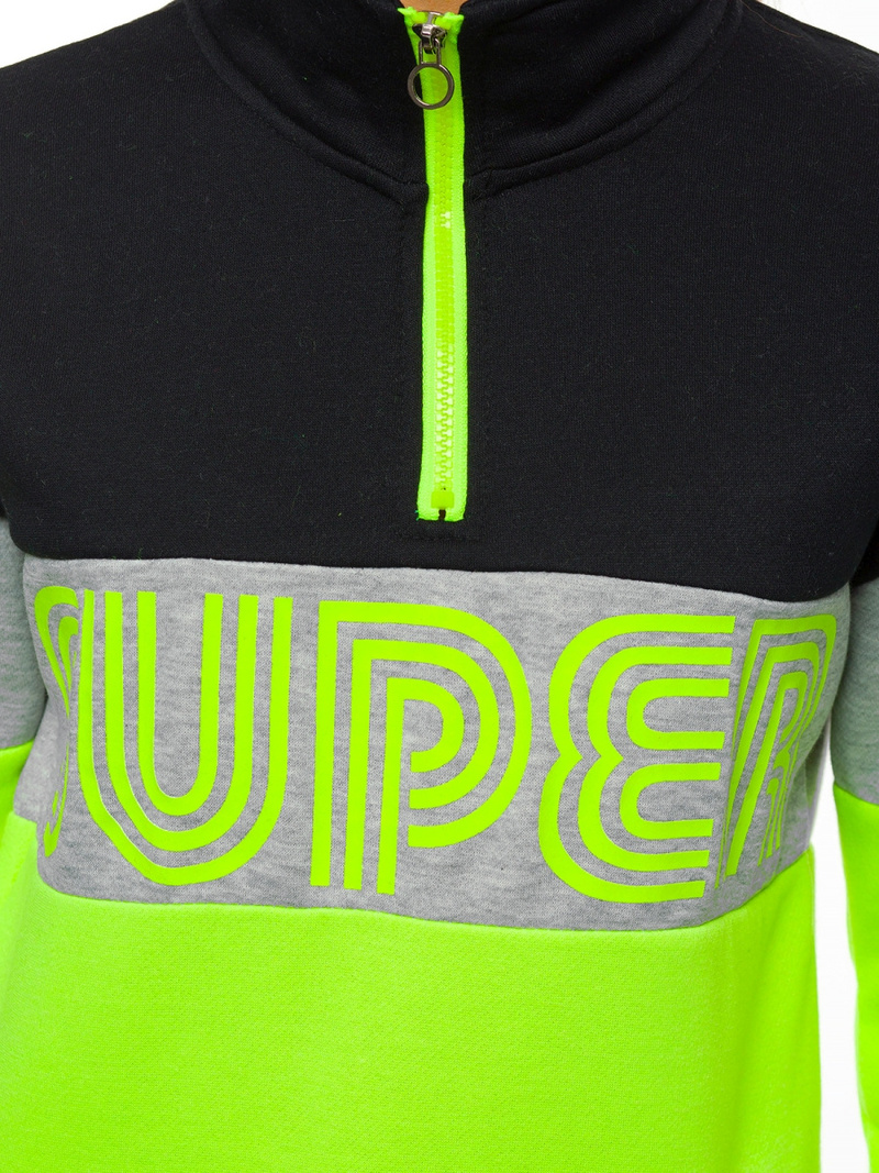 Bluza damska czarno-zielona OZONEE JS/B26019