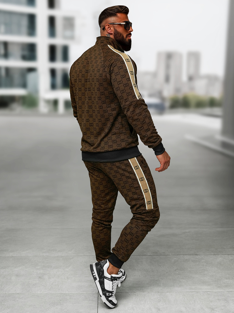 Спортивний костюм чоловічій Темно-Бежевi OZONEE O/FF5110AB