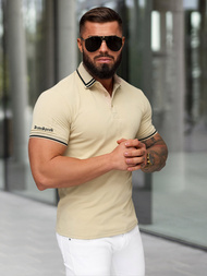 Koszulka męska polo beżowa OZONEE O/YN2/559