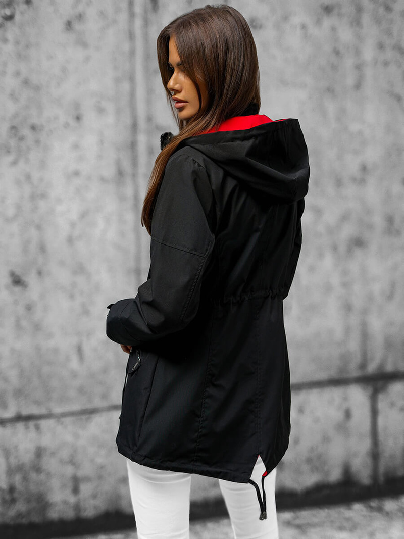 Kurtka damska dwustronna czarna OZONEE JS/16M9081/392