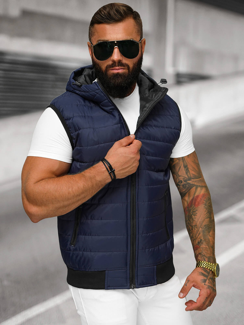 Безрукавка чоловіча Темно-Синя OZONEE JS/MY88Z