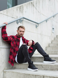 Сорочка чоловіча Куртка Червона OZONEE O/DR2020