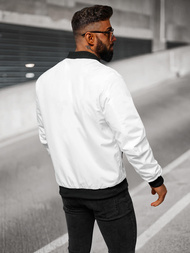 Kurtka męska bomberka biała OZONEE JS/84M3036/281