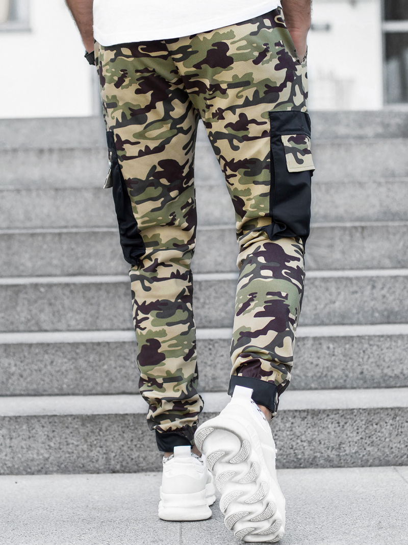 Штани чоловічі джоггери камуфляж бежевий OZONEE G/11131