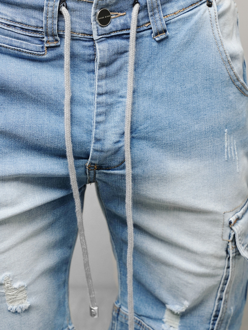 Spodenki męskie jeansowe jasnoniebieskie OZONEE NB/MP0039/1BC