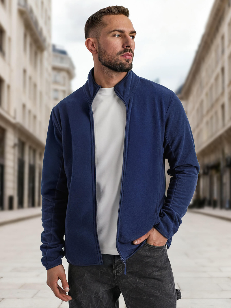 Bluza męska rozpinana granatowa OZONEE JS/HH016/25