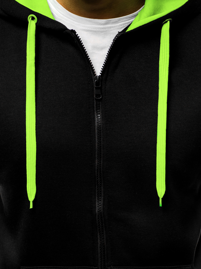 Толстовка чоловіча Чорно-сірувато-зелений OZONEE JS/2015