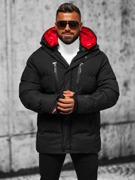 Kurtka zimowa męska pikowana czarna OZONEE JS/5M771/392