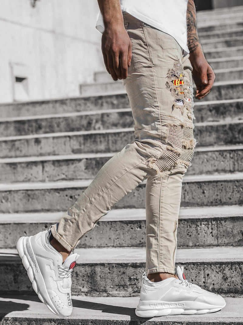 Джинси чоловічі Бежевi OZONEE T/82018