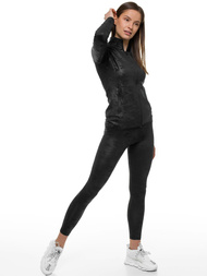 Жіночий спортивний костюм з двох частин чорний камуфляж OZONEE O/0546