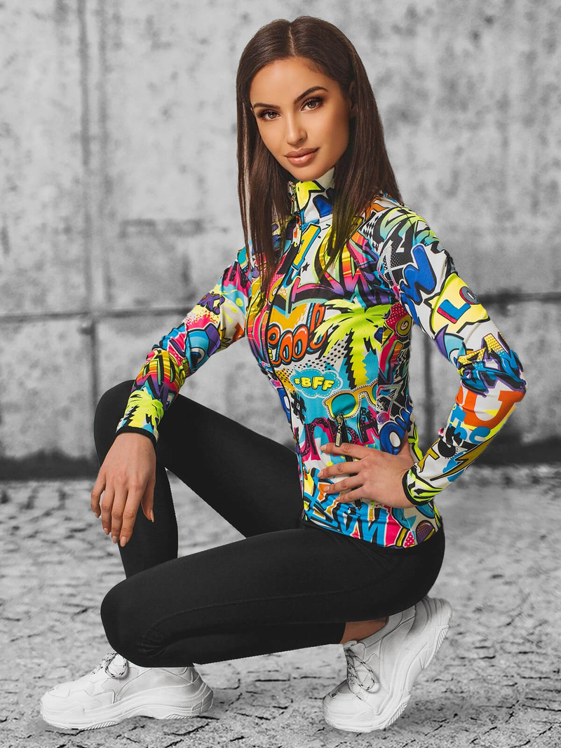 Жіночий спортивний костюм з двох частин Кольоровий OZONEE O/20346Z