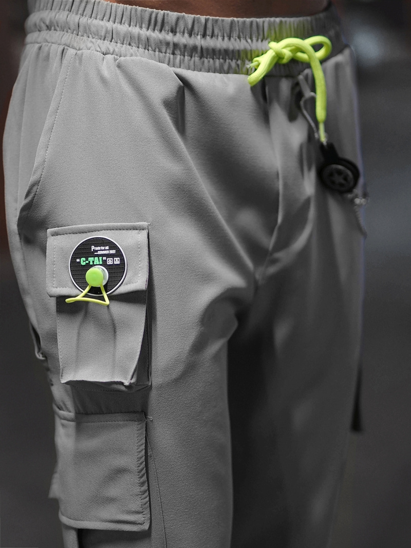 Spodnie męskie chino joggery szare OZONEE O/CP149Z