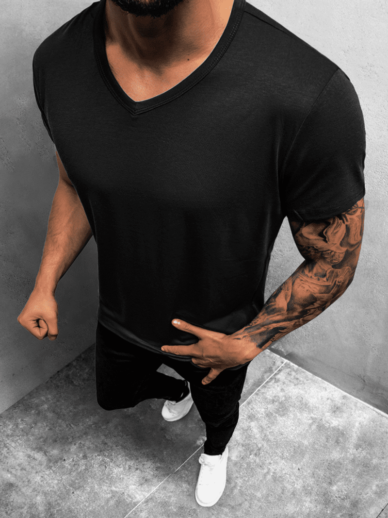 Футболка чоловіча Чорна OZONEE JS/712007