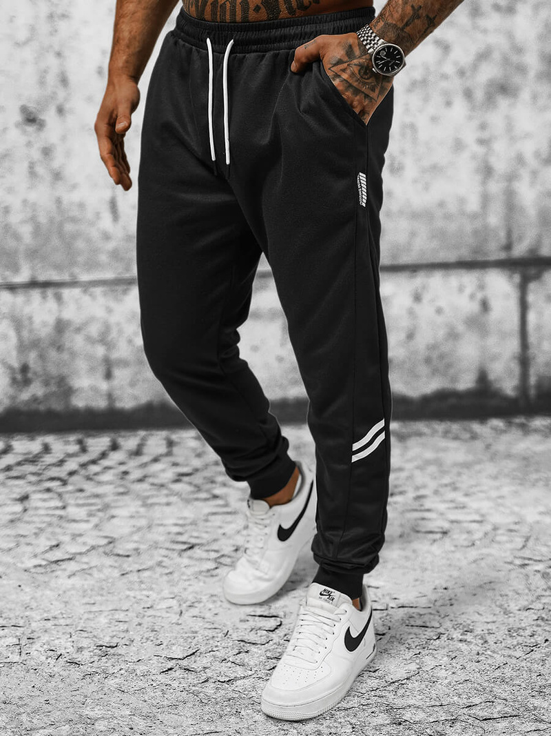 Штани Cпортивні Чоловічі Чорнi OZONEE JS/8K205