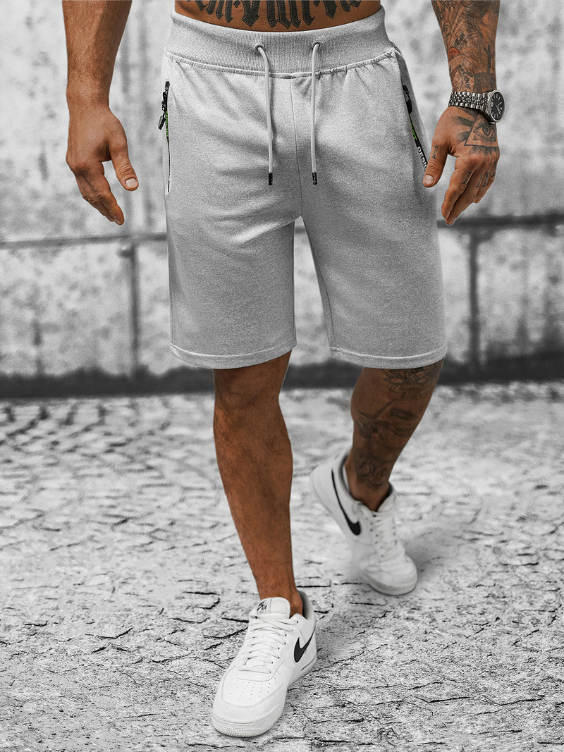 Spodenki dresowe męskie szare OZONEE JS/8K296