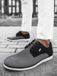 Buty męskie czarno-białe t/682