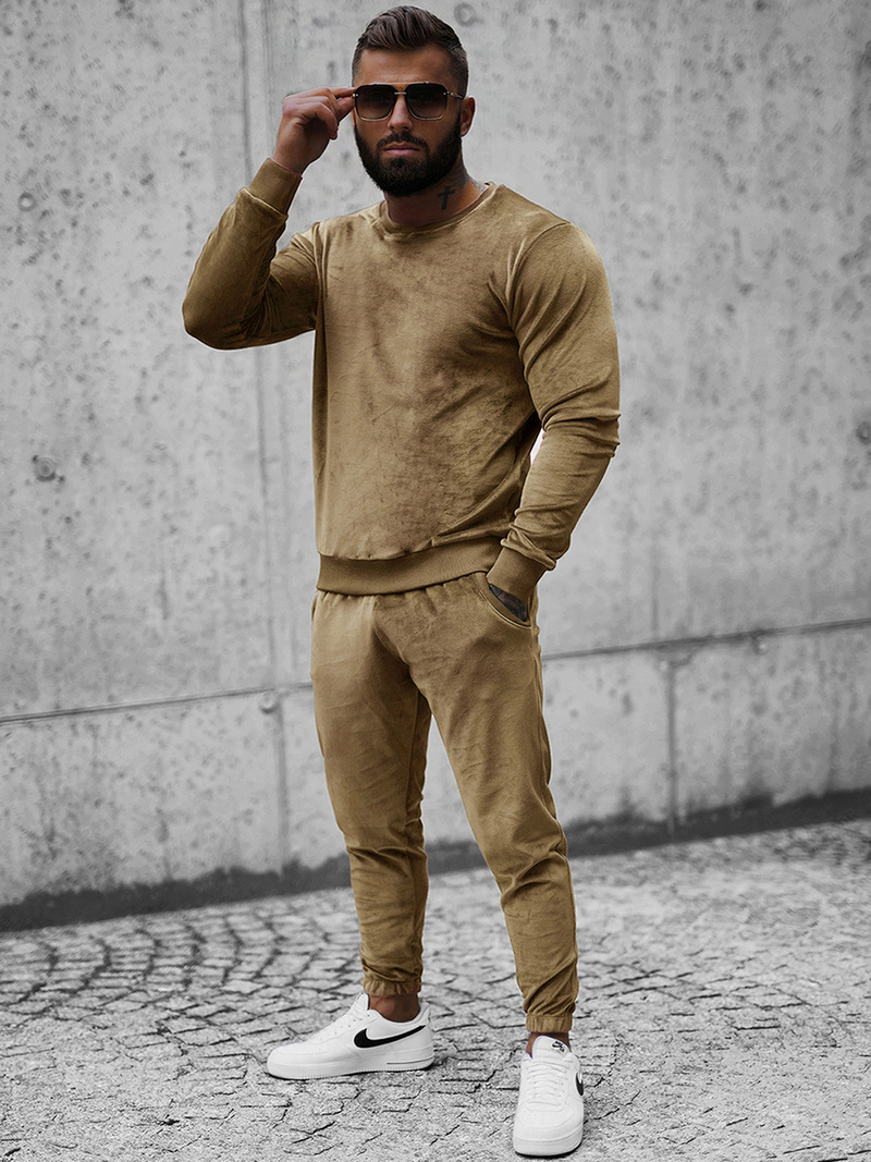 Спортивний костюм чоловічій Гiрчичний OZONEE O/12138