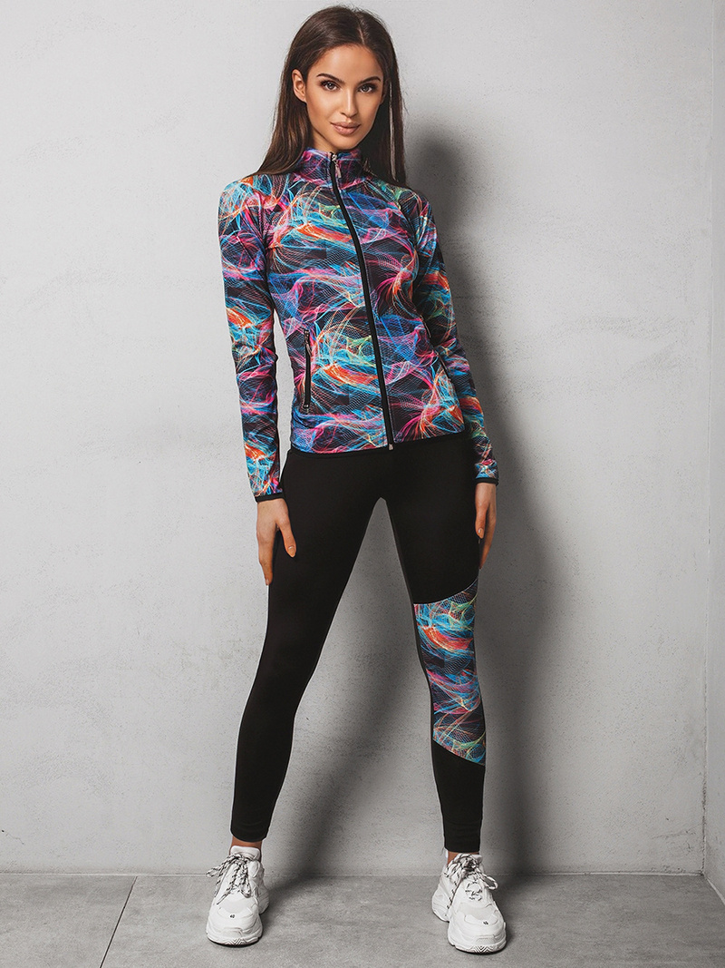 Жіночий спортивний костюм з трьох частин Кольоровий OZONEE O/MS09Z