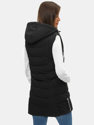 Стьобаний жіночий жилет чорний OZONEE N/7042